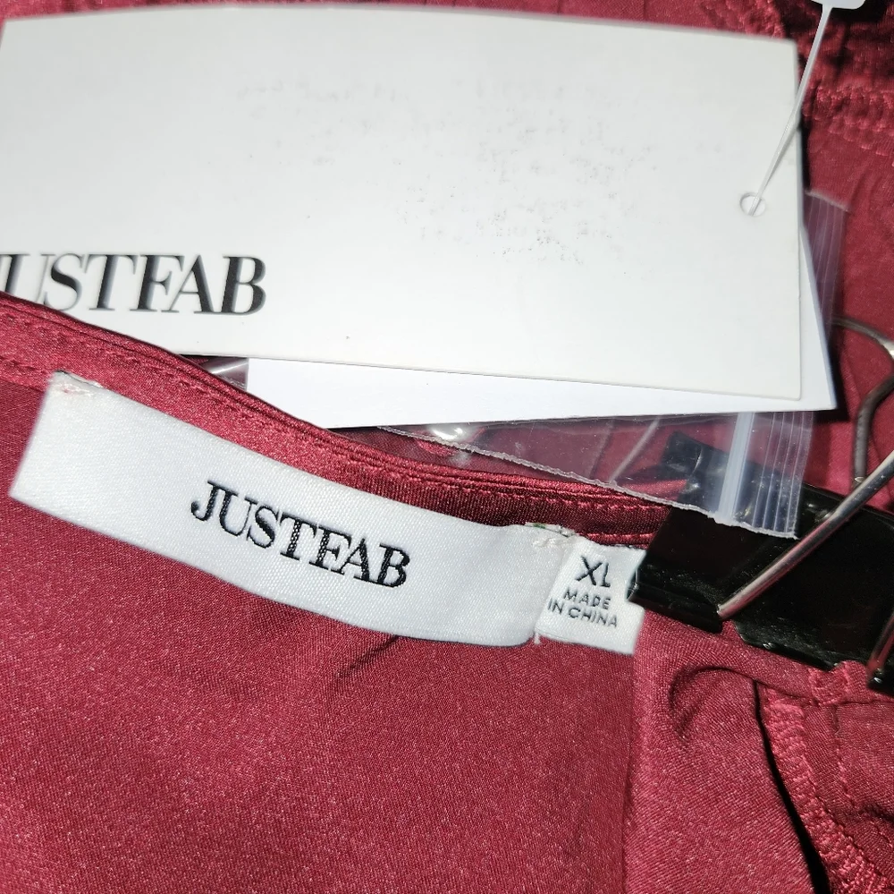 JustFab | Burgundy Silky Dress NWT - Picture 5 of 6